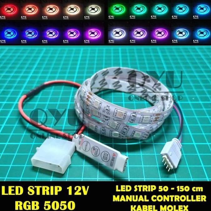 LED Strip RGB 5050 + Manual Control + Molex ( Modif Case PC )