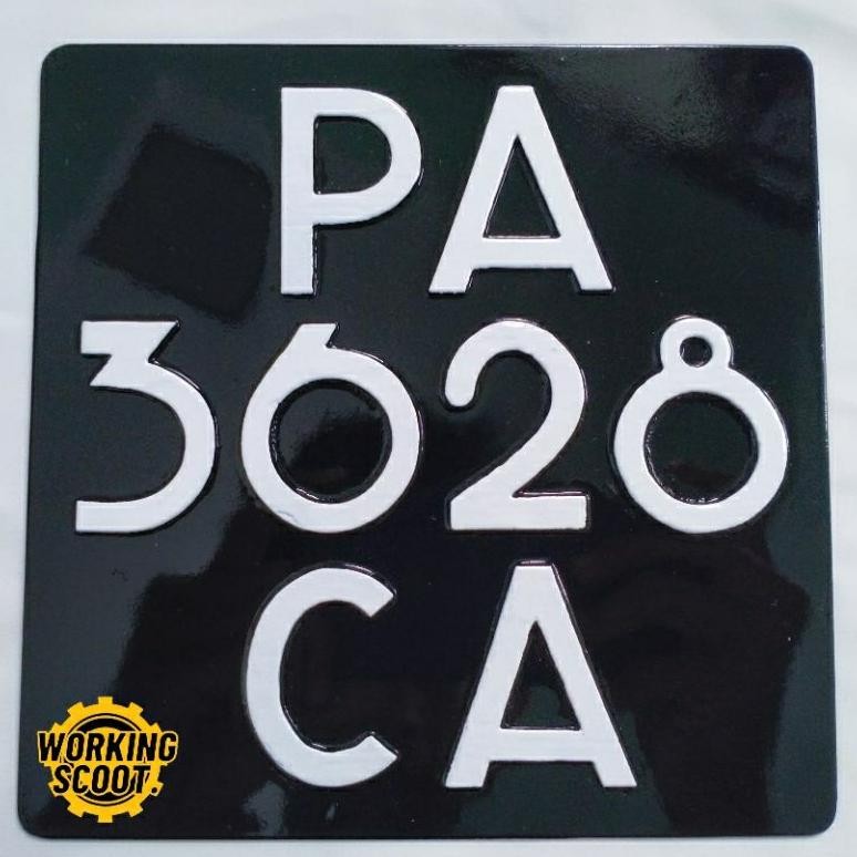 Plat Nomor Vespa Jadul Lawas Vintage | Plat nomor Vespa klasik