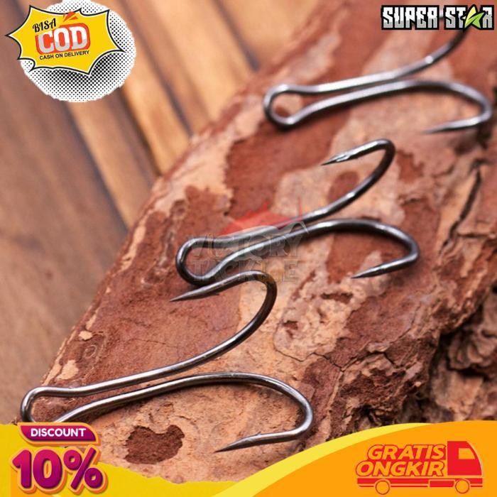 Sale Kail Pancing Double Hook Superstar Savage Double Hook 3X Strong Kail Untuk Soft Lure Soft Frog