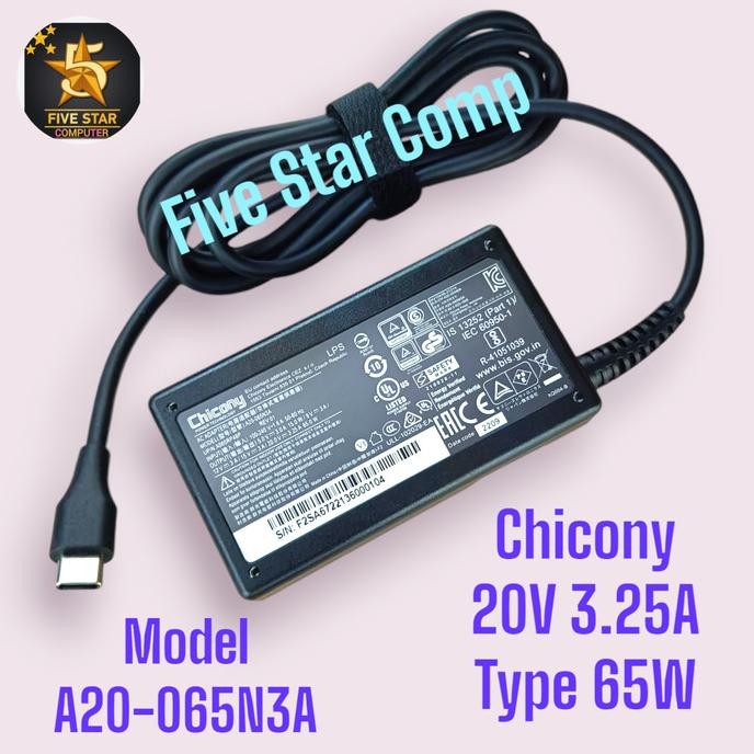 Adaptor Charger Laptop Samsung Galaxy Book 2 Business 14 Type C 65W New Stok