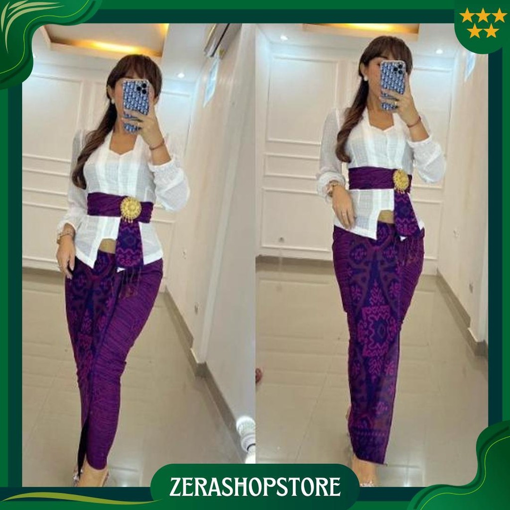 Set Kamen Lembaran & Selendang Katun Seseh || Motif Endek Terbaru Ori