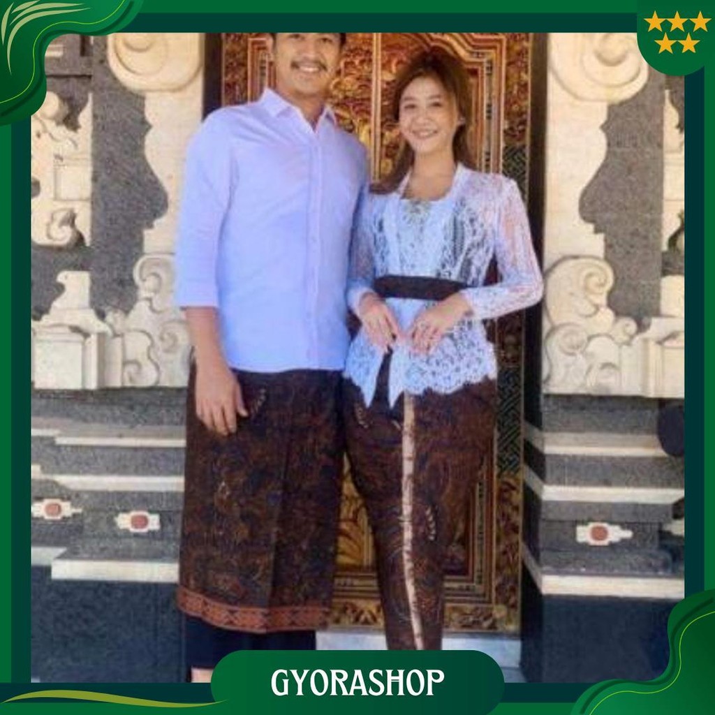 Set Couple Batik Klasik || Kamen, Saput & Udeng Setengah Jadi Siap Kirim