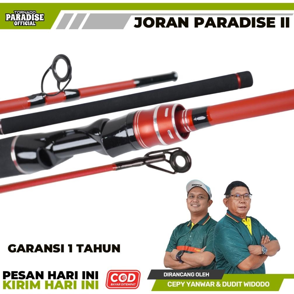 Tornado Paradise Joran Pancing Fiber Solid Paradise 2 II | Handle Full EVA | Garansi 1 Tahun