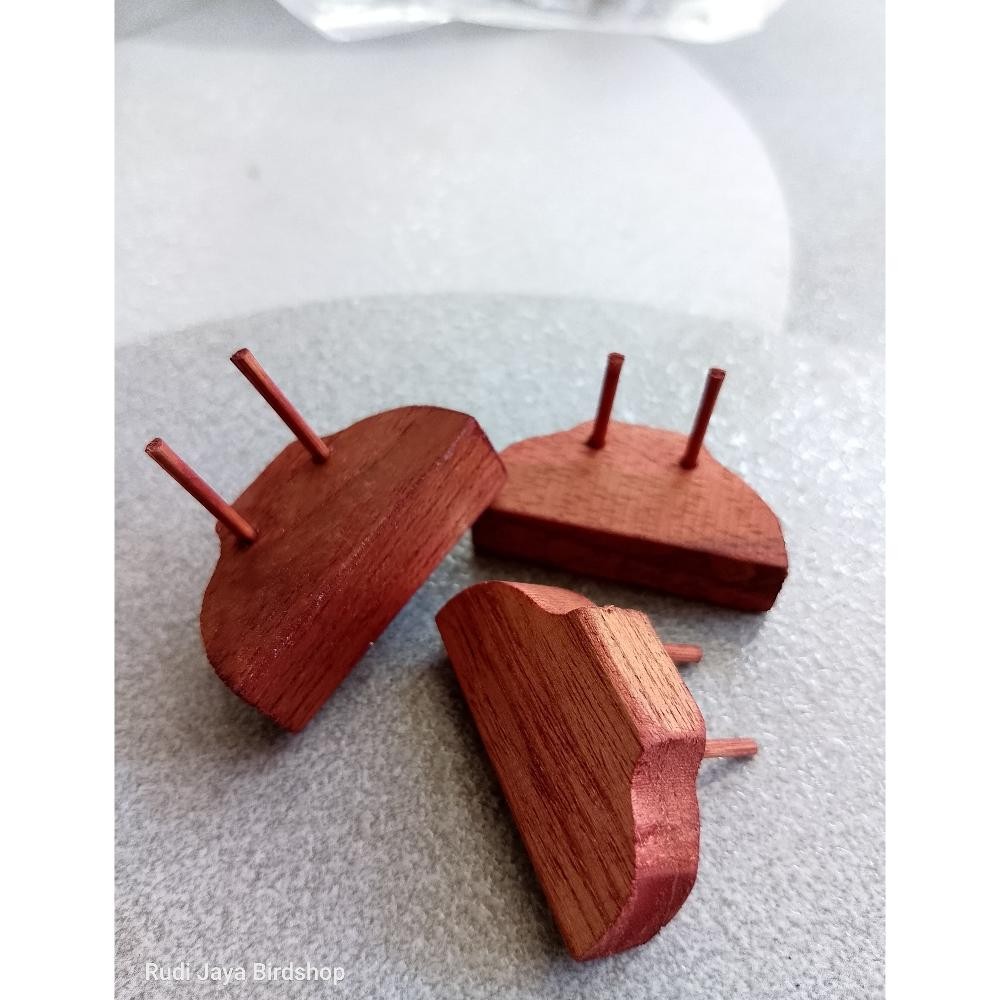 Et-98 Stoper Variasi Branjangan Holder Dudukan Cepuk Burung Branjangan Ditempel Di Bawah Mainan Kayu