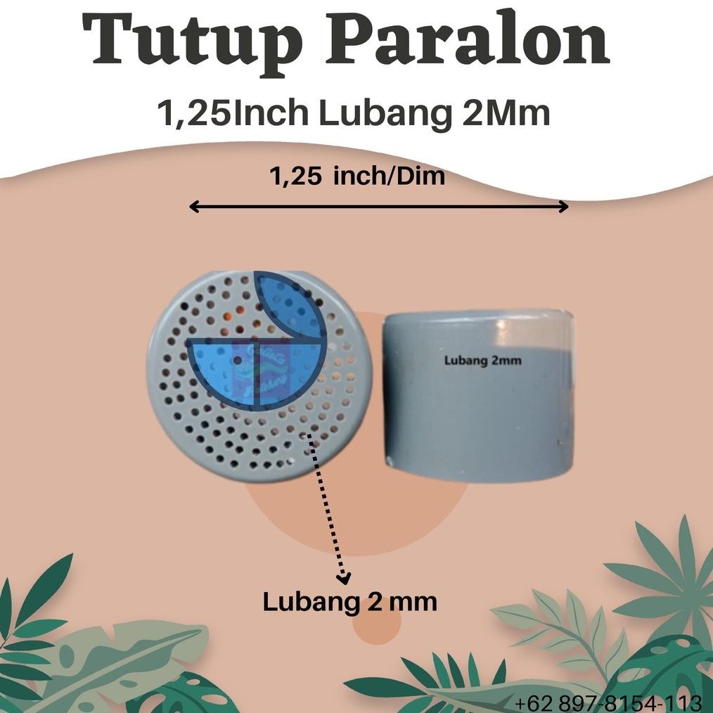 Termurah Tutup Paralon 1,25Inch Lubang 2Mm Untuk Ikan Hias Koi Arwana Lele Nila Mujaer Mujair Kualit