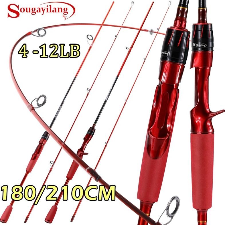 Sougayilang Joran Pancing 180cm 4-12LB Carbon Fiber Ultralight 2 Bagian Joran BC Spining Joran