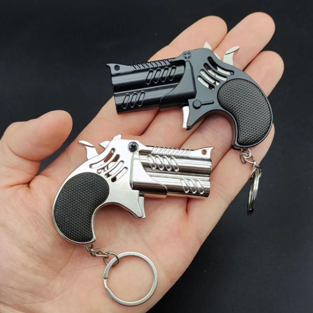 Csnoobs 1:3 Mini Rubber Band Toy Gun Multi Shot Rubber Band Gun Mini Model Decoration Toy Soft Bulle