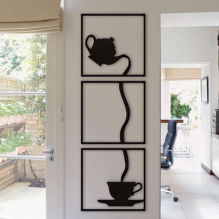 TERMURAH 1 Set Dekorasi Dinding Timbul Tea Coffee Untuk Rumah Makan Cafe Warkop Angkringan Coffee Sh