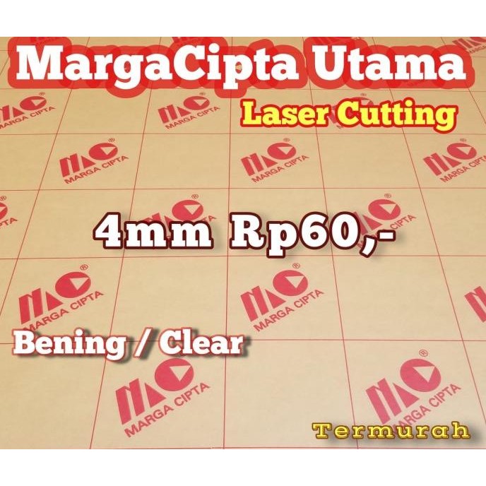 

redi Acrylic Bening 4mm 60x60cm Akrilik Lembaran Laser Cutting