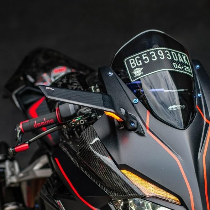 Terlaris Gptech Spion Winglet Cnc Kawasaki Zx25R / Ninja 250Fi / Honda Cbr250Rr Ready Stok