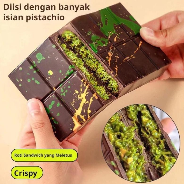 

READY STOK COKLAT DUBAI KUNAFE PISTACHIO ENAK MURAH/CHOCOLATE DUBAI CRISPY MURAH Siap kirim