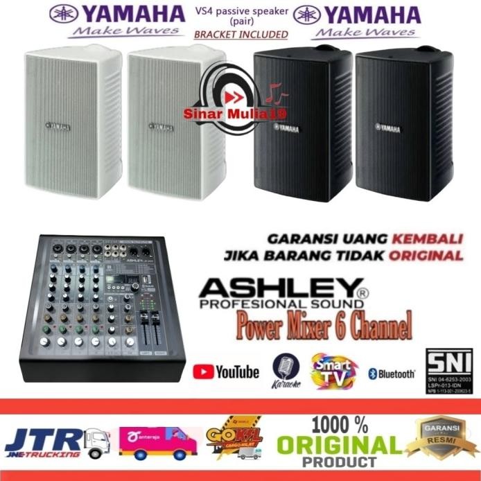 Terlaris Paket Sound 4 Speaker Yamaha Vs4 Ashley 6 Ch Untuk Cafe,Klinik,Sekolah