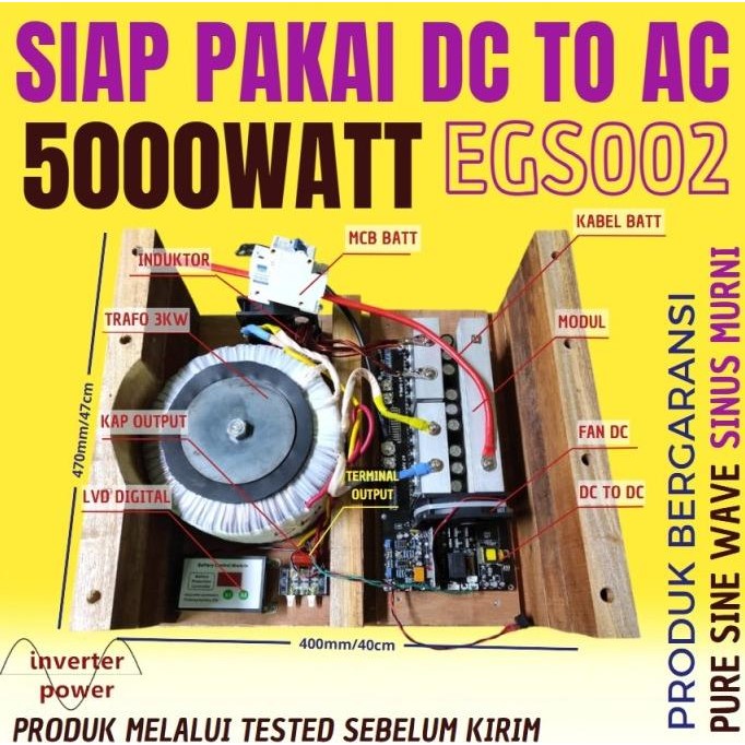TERMURAH - INVERTER LF TOROID  48V 5.000 WATT 5000w