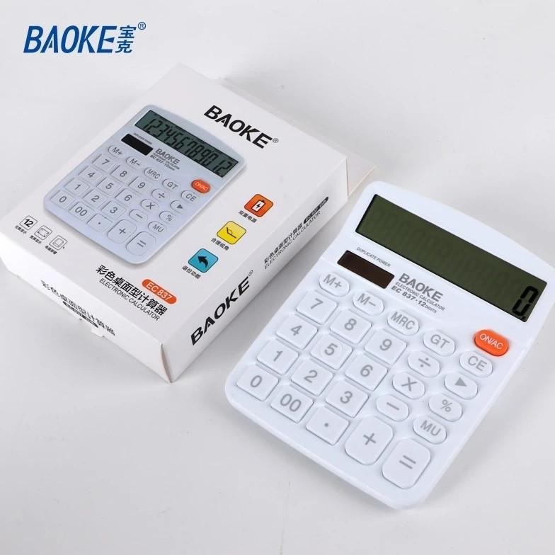 

ty-65 df-7 BAOKE Kalkulator Meja EC 837 / Desk Calculator12 Digit Warna Pastel Murah Berkualitas Premium Original