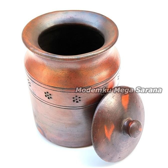 Qw-45 Toples Tanah Liat Lodong Rodong Gerabah Tempat Air Santan D16