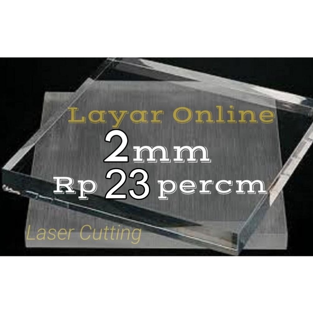 

redi Acrylic 2mm Bening Custom Bebas Potongan Akrilik 2 mm Kustom Laser Cutting