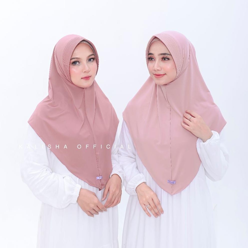 QIG-1722 Oz67 Hijab Bergo Hamidah Size L Latifa Jilbab Jersey Premium Kerudung Instan Hijab Penguin 