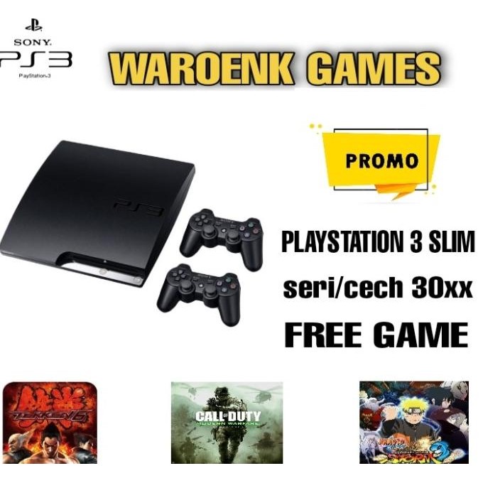 PS3/Playstation 3 slim SONY seri cech-30xx hdd 500gb 2 stick murah
