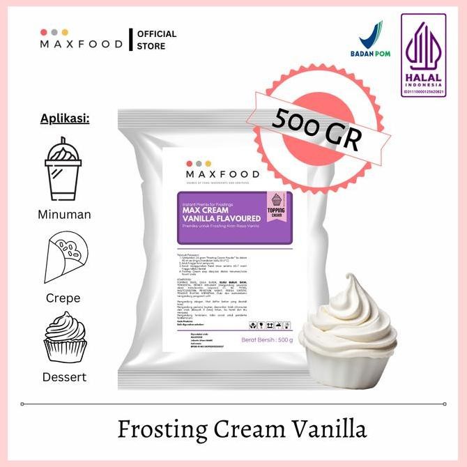 

Sale Whipping Cream Vanilla / Bubuk Whip Cream Rasa Vanilla 500 Gr