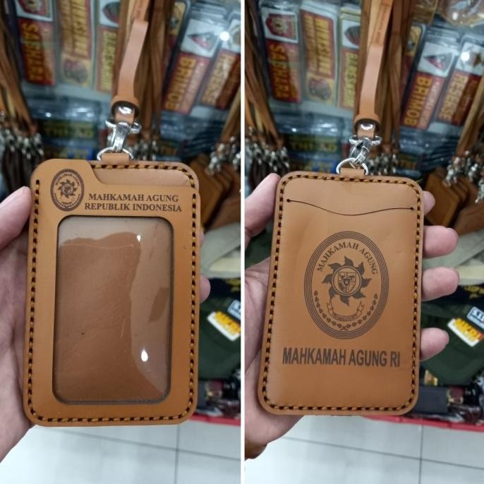 

new !!! Name Tag/Holder Logo Mahkamah Agung (Asli kulit) murah
