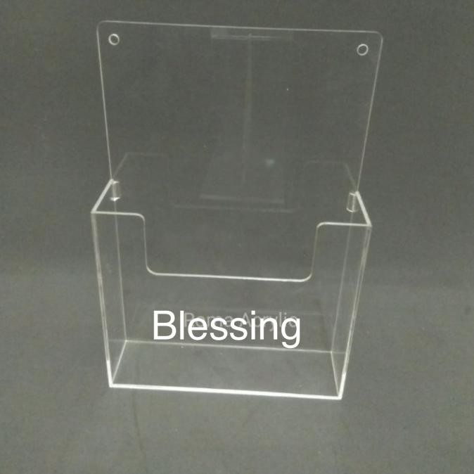 new  RAK/ACRYLIC RAK TEMPAT BROSUR UK A6/AKRILIK TEMPAT BROSUR DINDING A6 murah