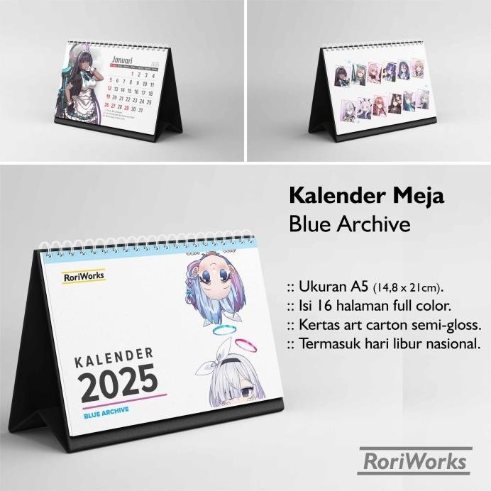 

new !!! Kalender Meja 2025 - Blue Archive murah