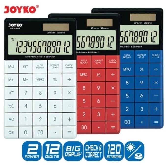 

fth-56 h-4 Kalkulator Meja JOYKO CC-48CO CHECK & CORRECT / CALCULATOR WARNA Cek Ulang Hemat Sale
