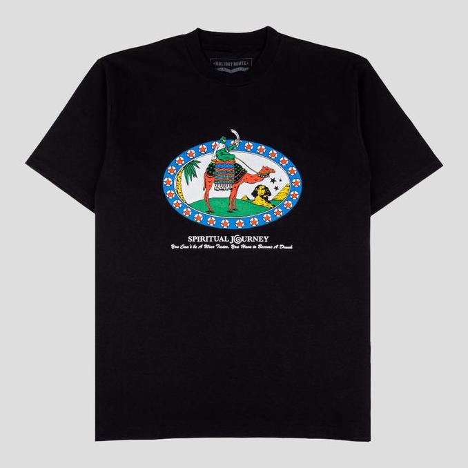 new  Holiday Route Spiritual Journey Black Tee murah