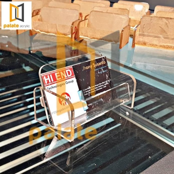 

new !!! acrylic/akrilik stand kartu nama meja / tempat kartu nama model KD murah