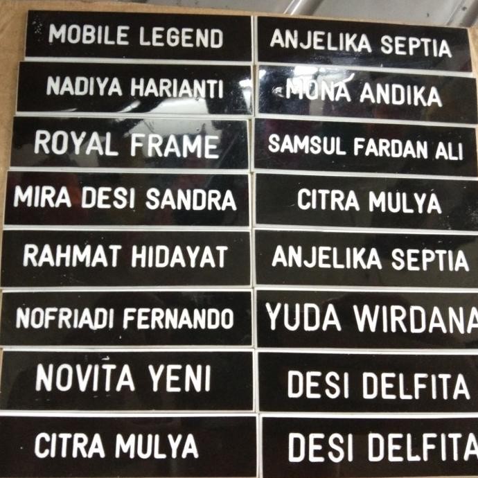

new !!! NameTag Papan Nama Dada Grafir PDH TNI/POLRI murah
