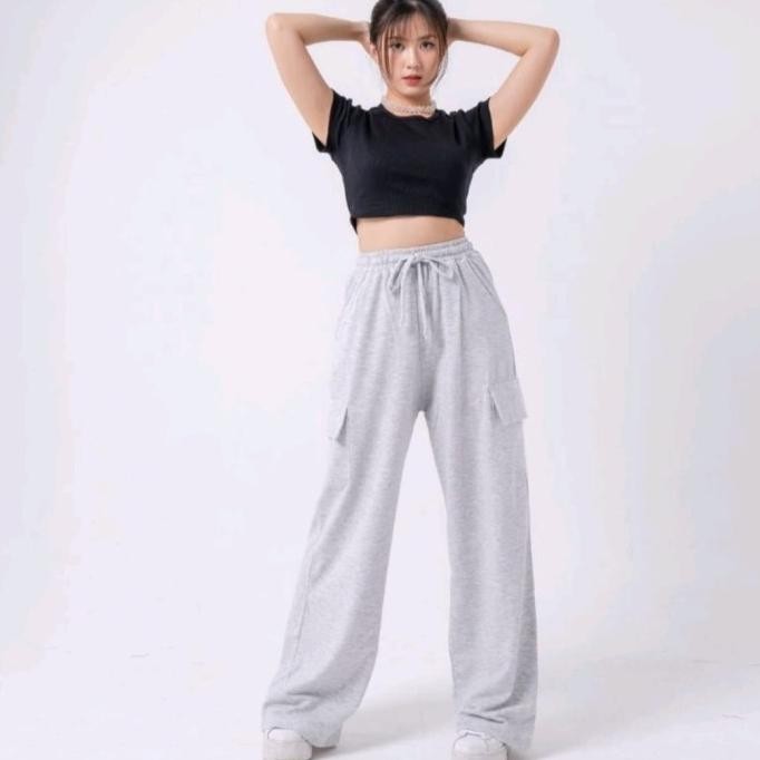 CELANA JOGGER JOOY SWEETPANTS CELANA CARGO PANJANG WANITA PRIA KOREA