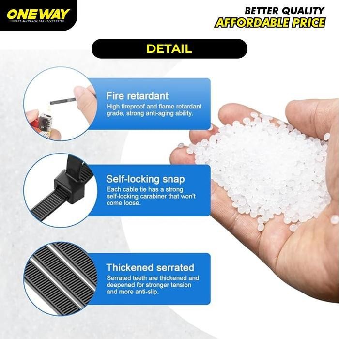 

Kabel Ties 2,5 X 150 Mm Isi 100 Pcs Nylon Cable Tie Kuat Serbaguna