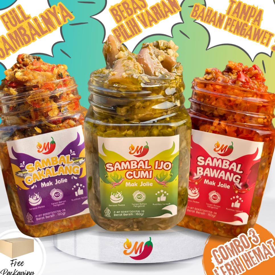 

Ter Ii 3 Ambal Ma Jolie 160Gr Combo 3 Ambalbawang Ambalcu Ambalterai Ambalcaalang