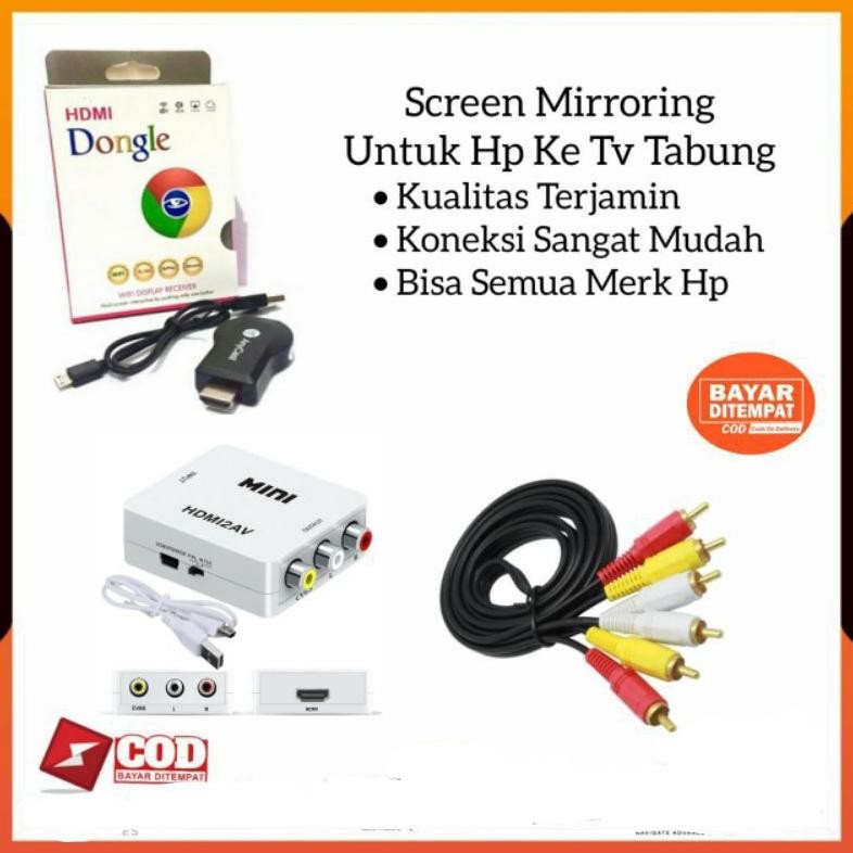 WAGI Dongle Anycast HDMI Display Reciever TV Ezcast - Paket Anycast Mirroring untuk tv tabung