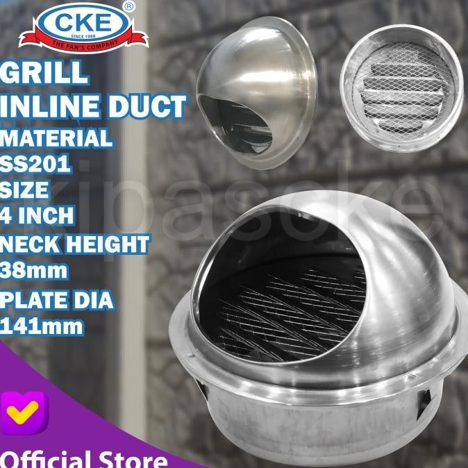 tutup cerobong asap 4" inch stainless 201 penutup cooker hood exhaust