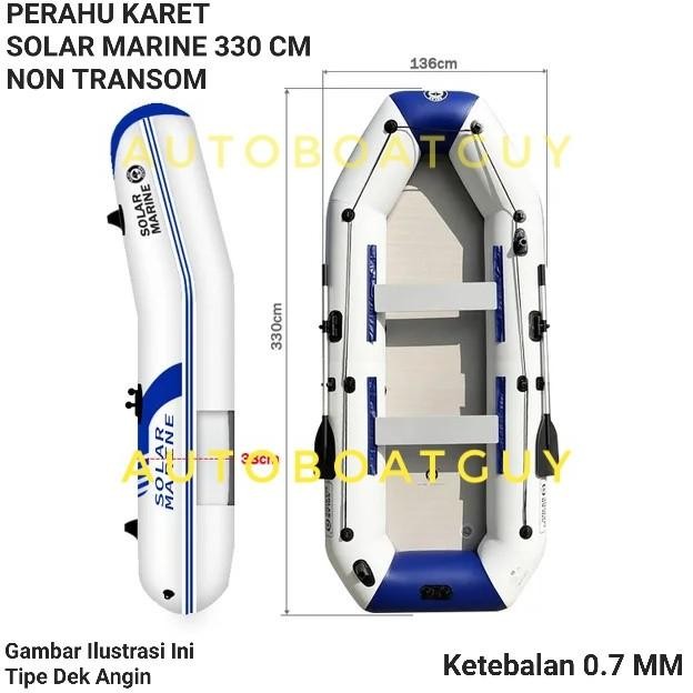 """] Perahu Karet Mancing SOLAR MARINE 330 CM PVC Non Transom