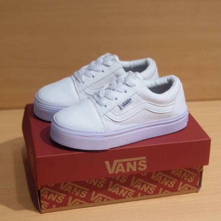 ''Terlaris" Sepatu Vans Anak Putih Sepatu Anak Cowok Premium High Quality Sepatu Anak Kecil Laki Lak