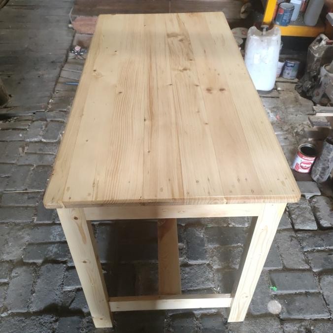 meja makan jati belanda 120x60x75