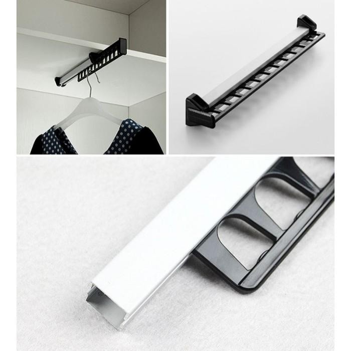Gantungan Baju Dinding Tarik  Celana Dalam Lemari Gantungan Baju Geser Sleding Tarik Dorong Gantunga