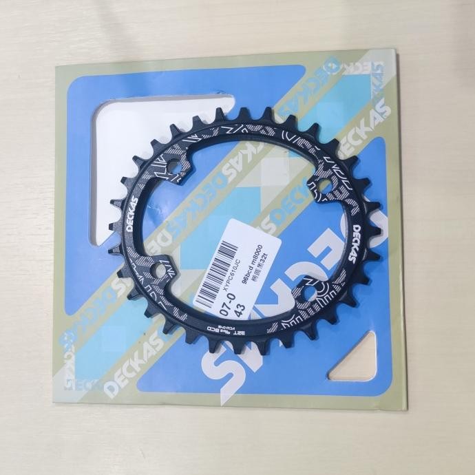 ___] Chainring Asimetris Shimano 32T Oval 96 bcd Deckas MTB Narrow wide