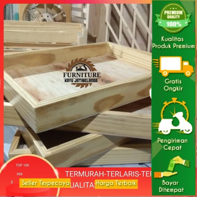Kotak hantaran / seserahan tray nampan kayu jati belanda