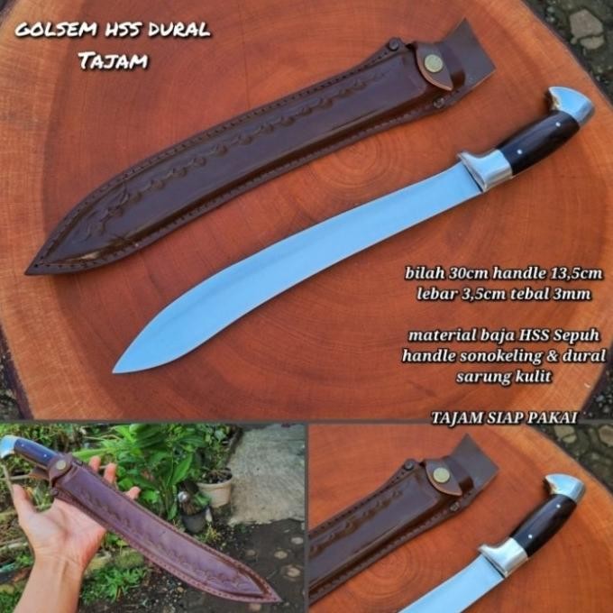 Golok Pisau Sembelih Custom Baja Laher/ Bearing Super Tajam New Stok