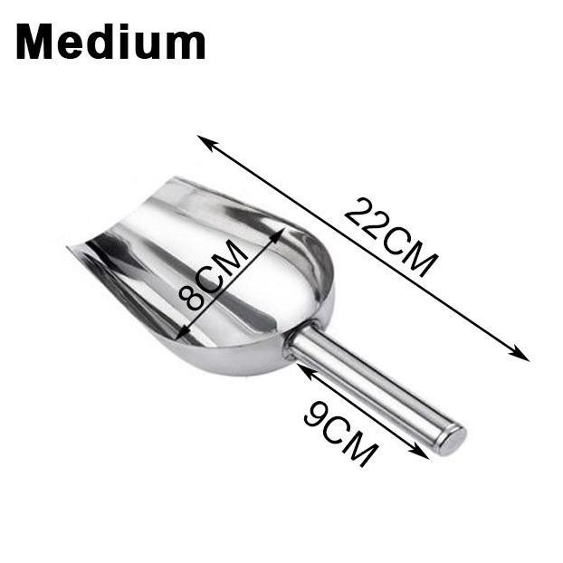 

Terlaris (1 Pcs) Sekop Es Batu Stainless Steel Serokan Tepung Beras Kopi