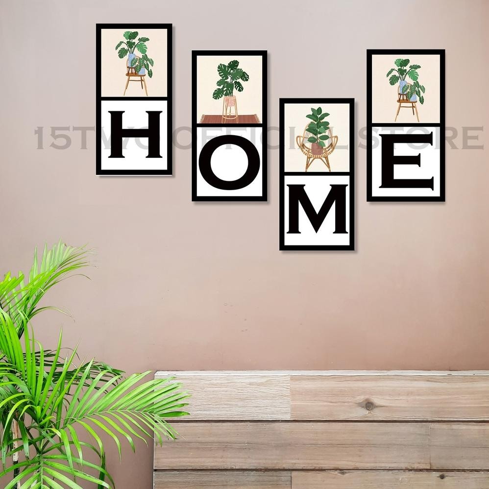 Hiasan Dinding Ruang Tamu 1 SET HOME 15x30 cm Dekorasi Dinding Kamar, Pajangan Dinding Ruangan Rumah