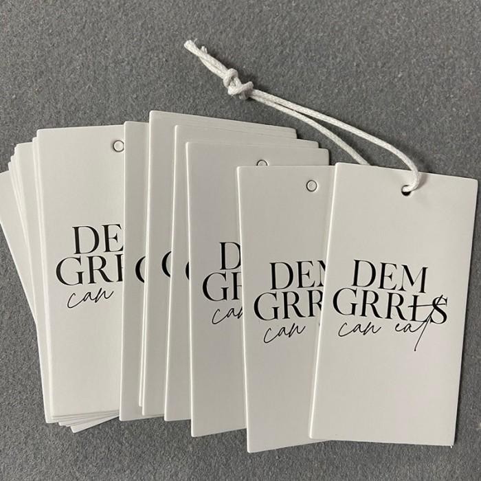 

1000Pcs Hang Tag Label Custom Label Baju Hang Tag Putih Kertas Perunggu