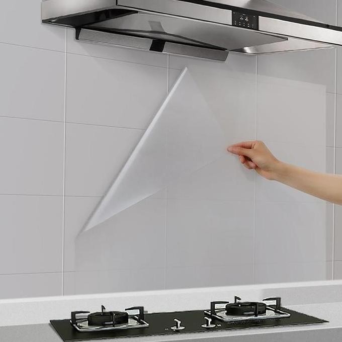 SALE STIKER DINDING DAPUR ANTI MINYAK TRANSPARAN LAPISAN PEREKAT