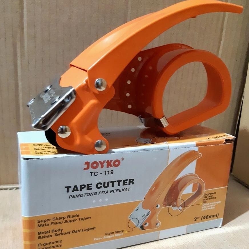 

fx-2 fth-56 JOYKO TC-119 HAVY DUTY Tape Cutter Dispenser Besi 2inch 45/48mm - Rumah Alat Potong Lakban Original Hemat
