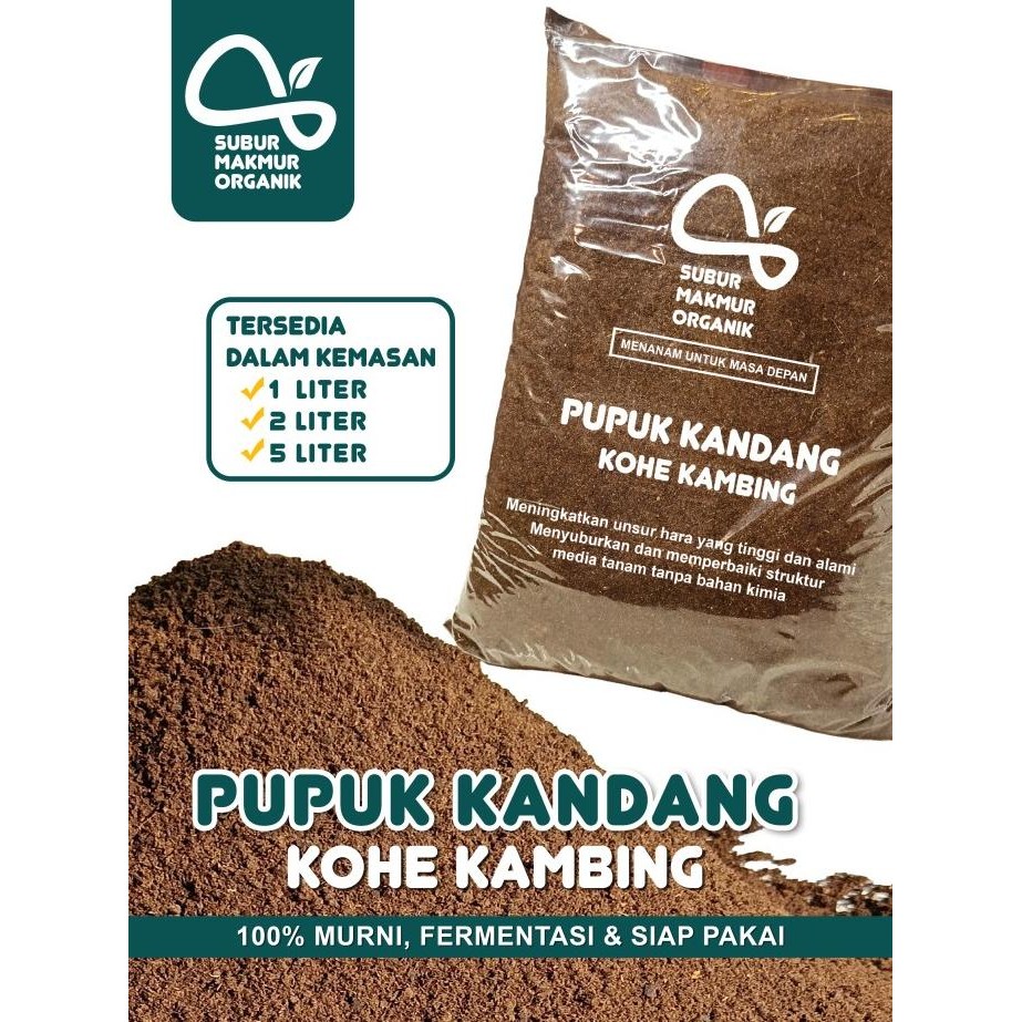 

Terlaris Pupuk Kandang Media Tanam Kohe Kambing 100% Organik Fermentasi Halus Kering Murni (1L/2L/5L)