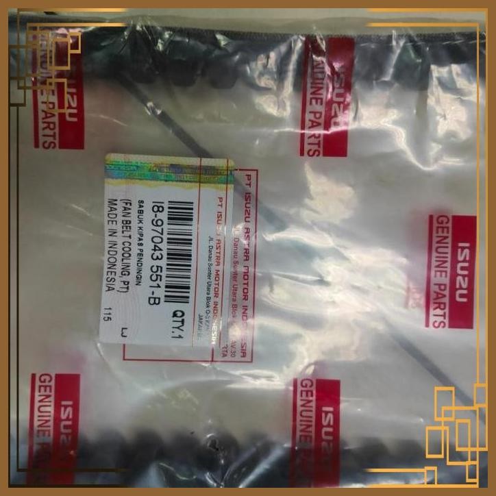 [SNM] FANBELT DINAMO AMPER ORIGINAL ISUZU ELF NHR55 PANTHER 2.3 2.5 OLD