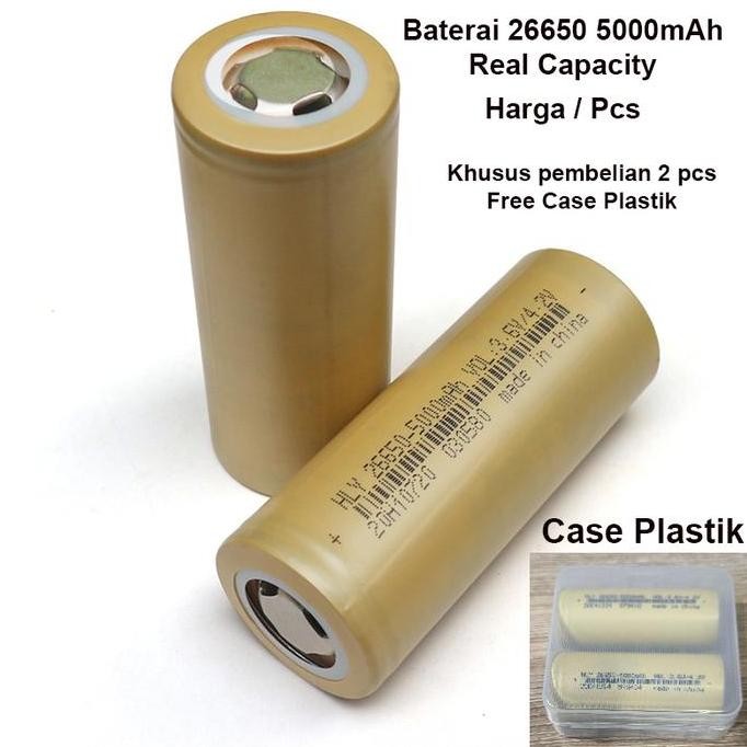 ready BATERAI 26650 HLY 3,7VOLT 5000MAH AUTHENTIC REAL KAPASITAS